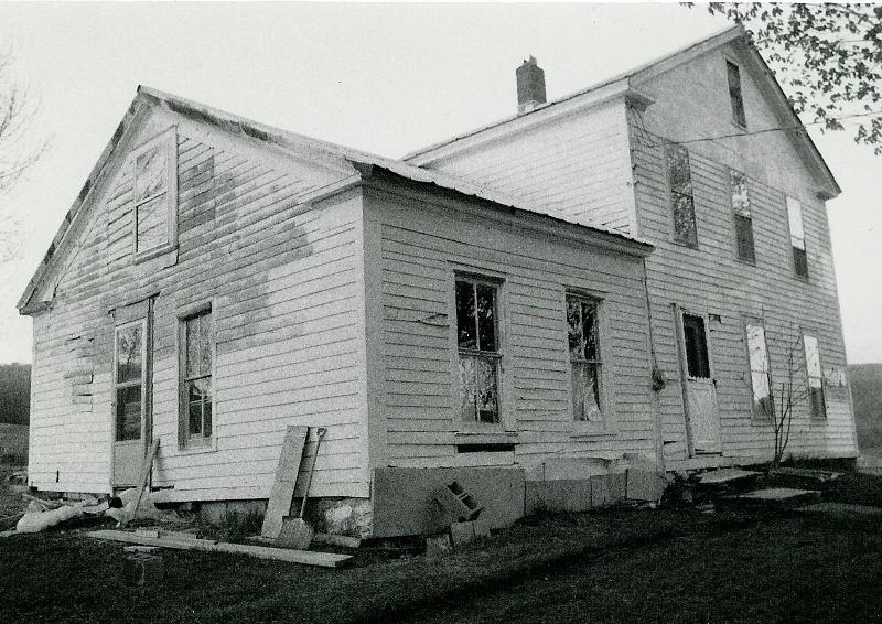 The farmhouse in the condition it was when we moved in during the autumn months 