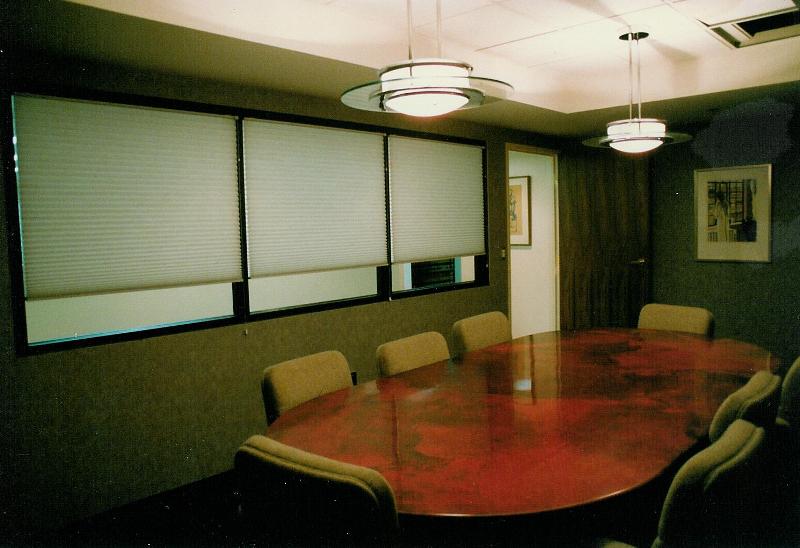 The conference room. The table was chosen by the interior decorator, we supplied