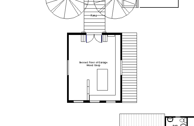 Second floor plan: Wood shop