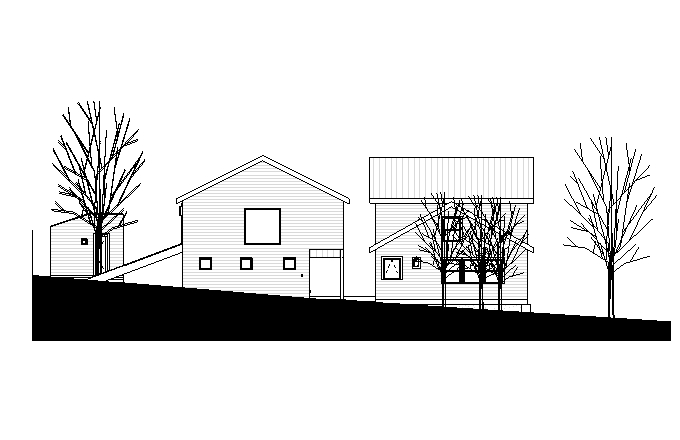 West Elevation of Garage.