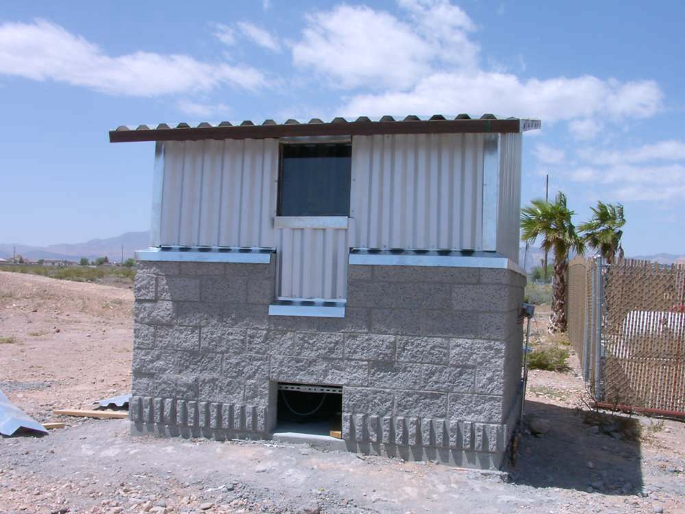 The east facade, just after the project was completed.