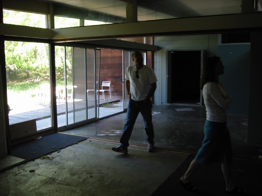 The clients, in the existing house, the Living Room.