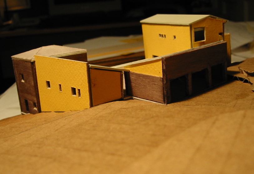 Our sixteeth inch model of the project on the site model. This is the view from 