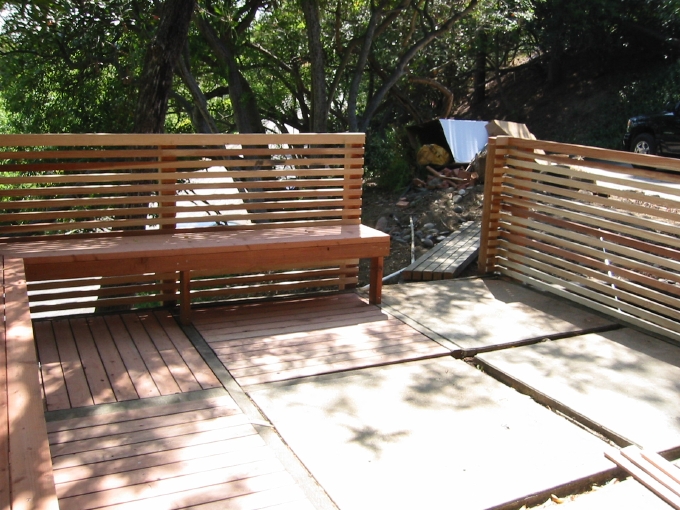 The new rail, with the space for a new gate.