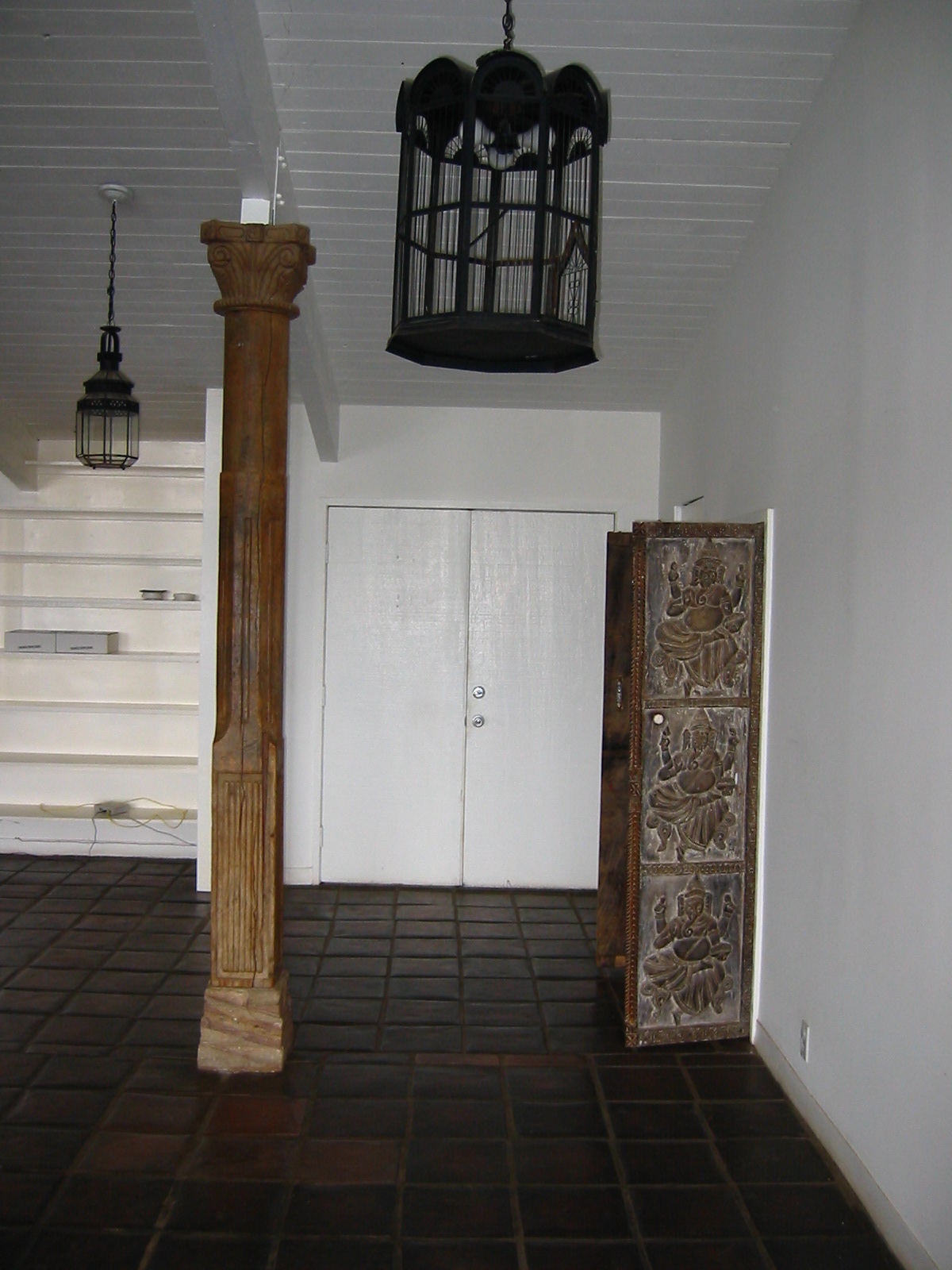 Inside the original front door.