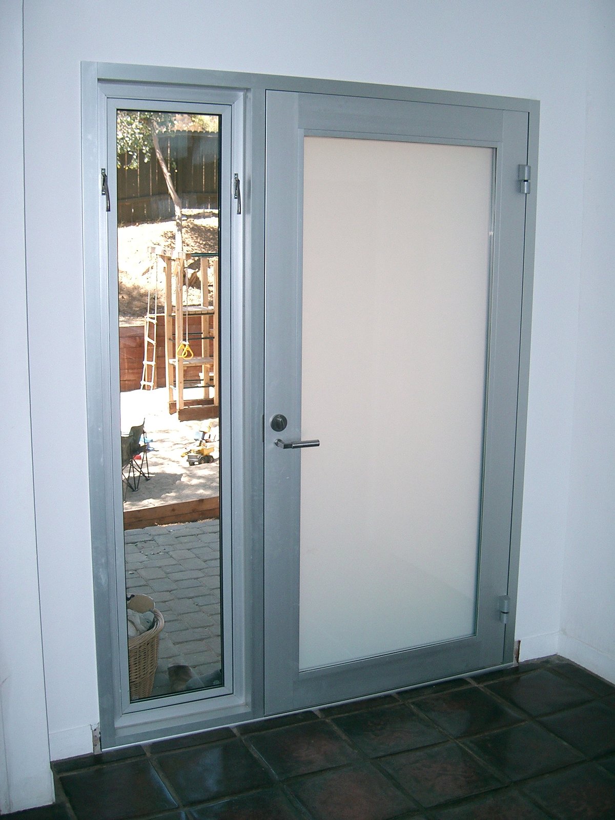 The new front door from the inside.