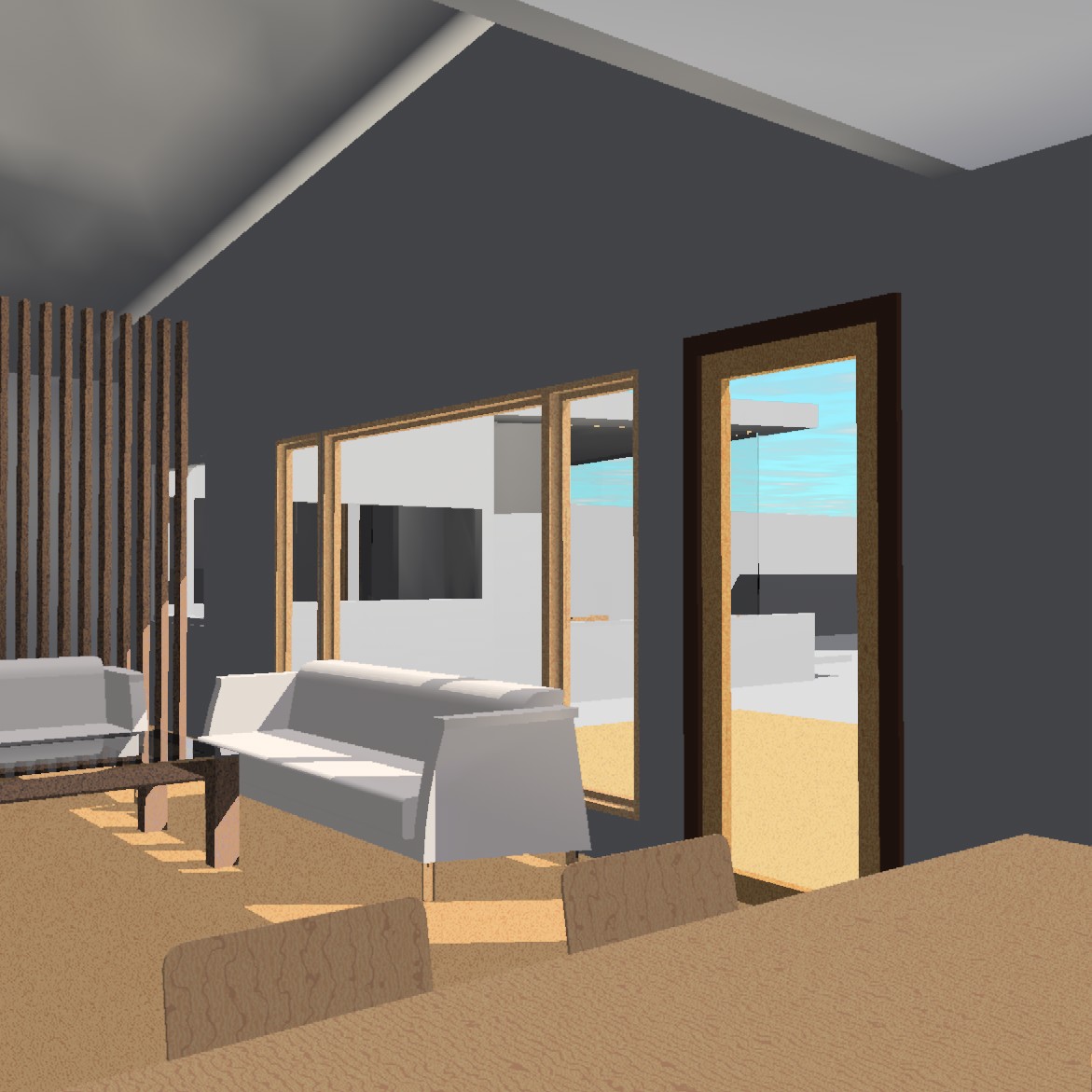Computer rendering to show the clients how the bedroom addition would affect the