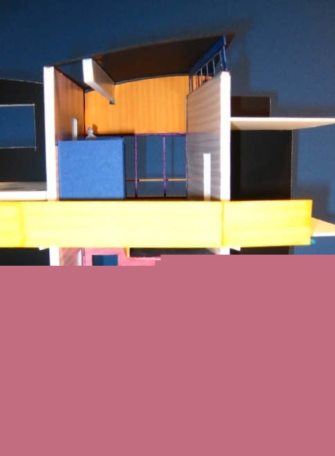 Looking into the eighth inch scale model.