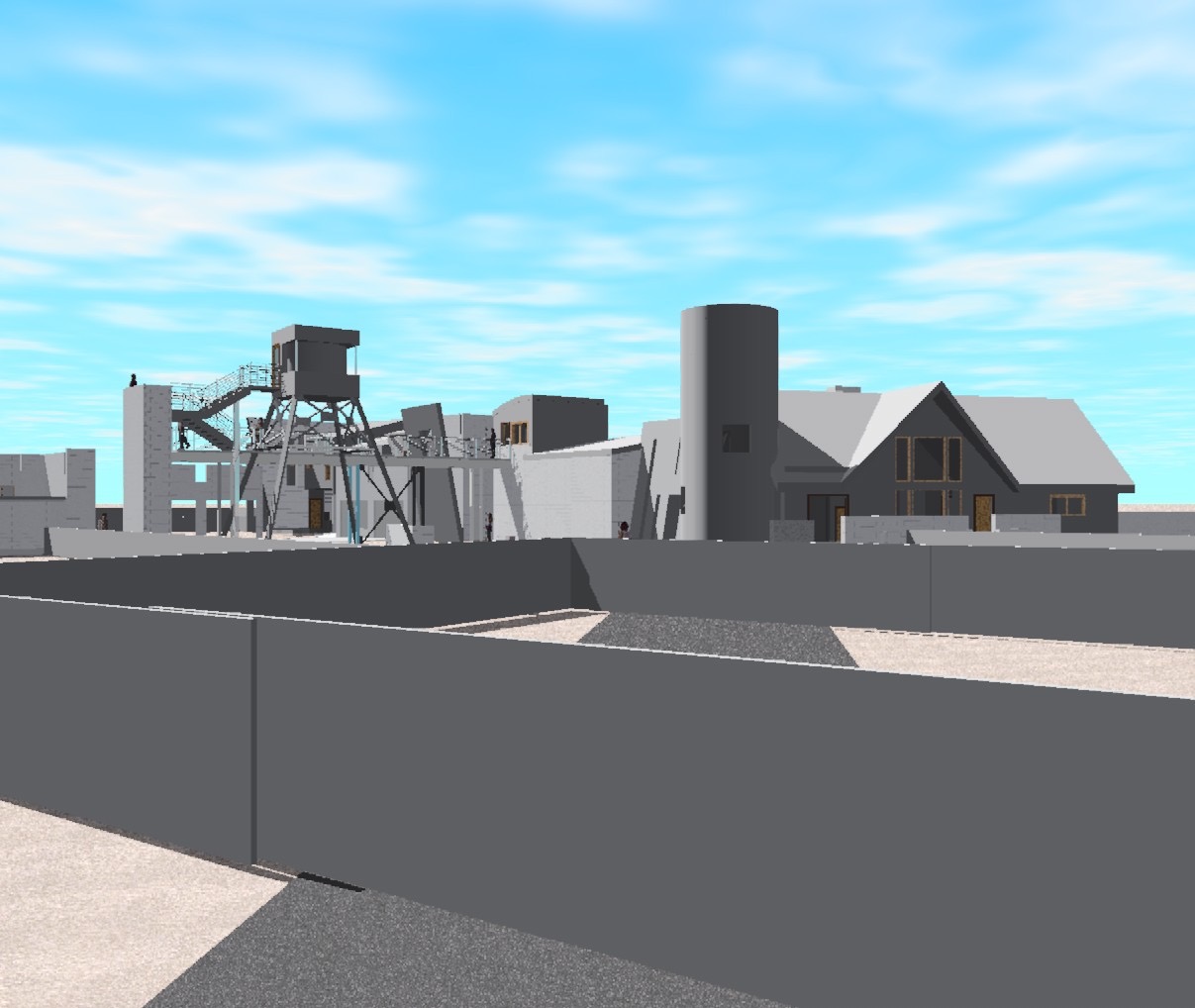 The view of the entire Slammer compound from the first security gate on the driv