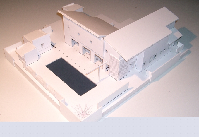 The sixteenth inch scale model from above. This is from the south east.