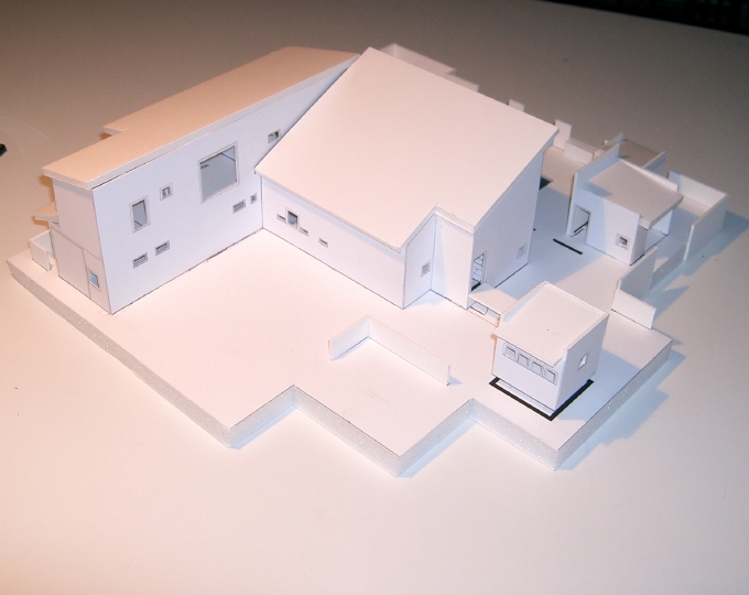 The sixteenth inch scale model, showing the north west corner.